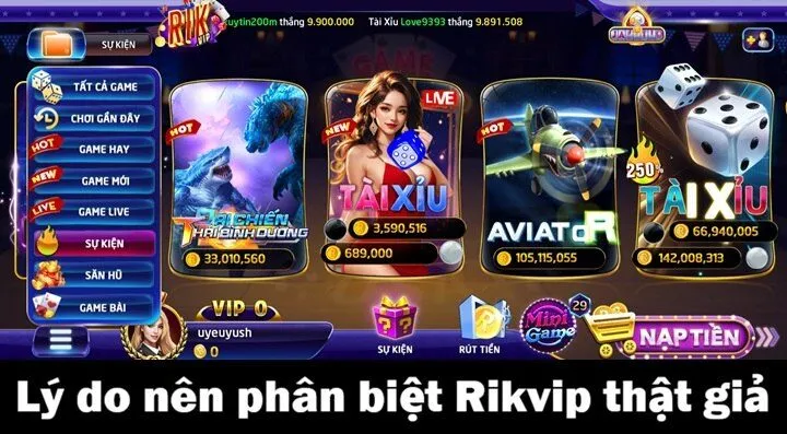 Cảnh báo tình trạng xuất hiện Rikvip giả mạo
