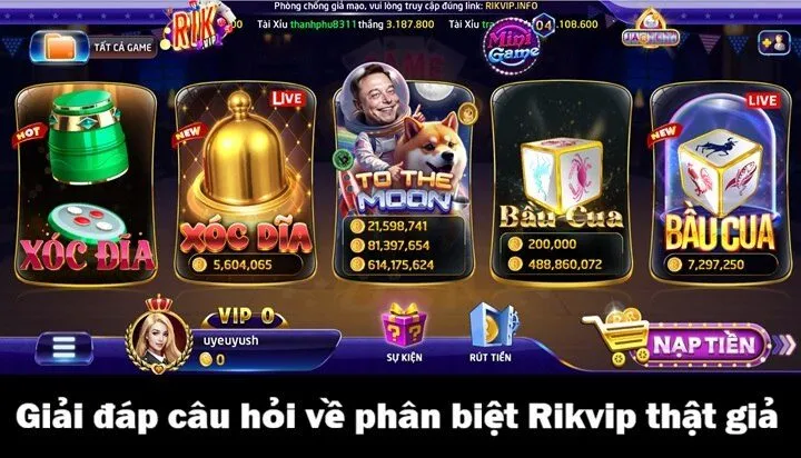 Những vấn đề nhiều người còn thắc mắc khi phân biệt Rikvip thật giả