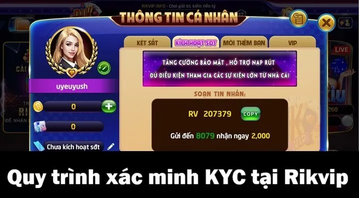 Xác minh KYC Rikvip như thế nào? 
