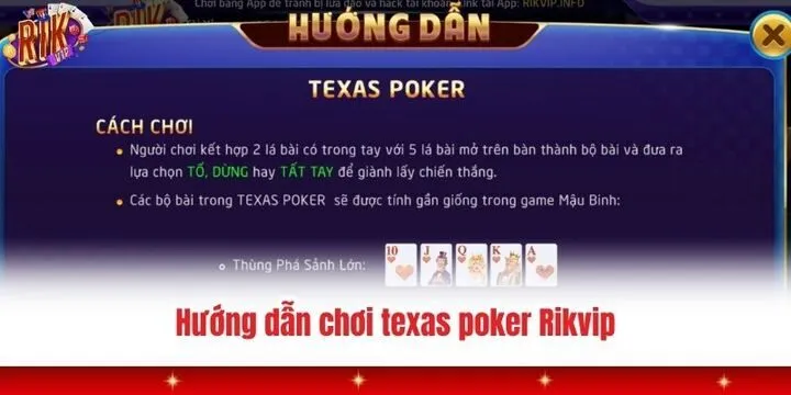 Texas poker Rikvip - Cẩm nang đặt cược sòng bài casino siêu đỉnh 3 Cách chơi poker texas Rikvip giúp thắng đậm mọi ván
