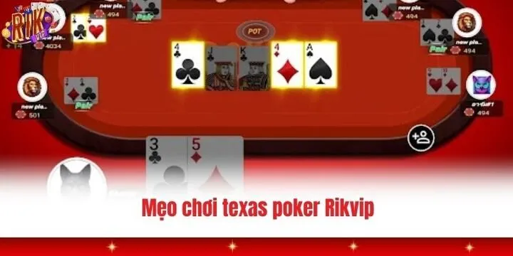 Texas poker Rikvip - Cẩm nang đặt cược sòng bài casino siêu đỉnh 4 Mẹo hay để chơi texas poker Rikvip thành thạo