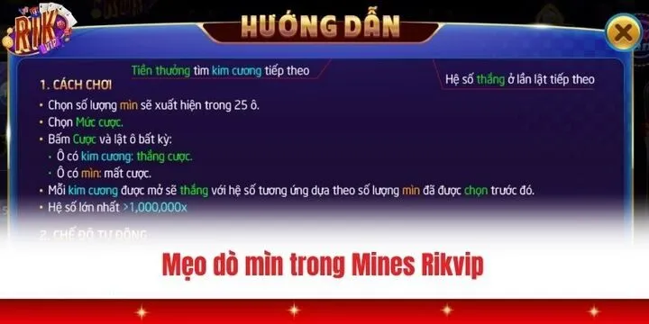 Hướng dẫn cách chơi Mines Rikvip từ a đến z