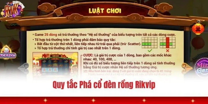 Phá cổ đèn rồng Rikvip - Siêu phẩm nổ hũ đáng trải nghiệm 3 Chi tiết về luật, hệ số trả thưởng phá cổ đèn rồng Rikvip